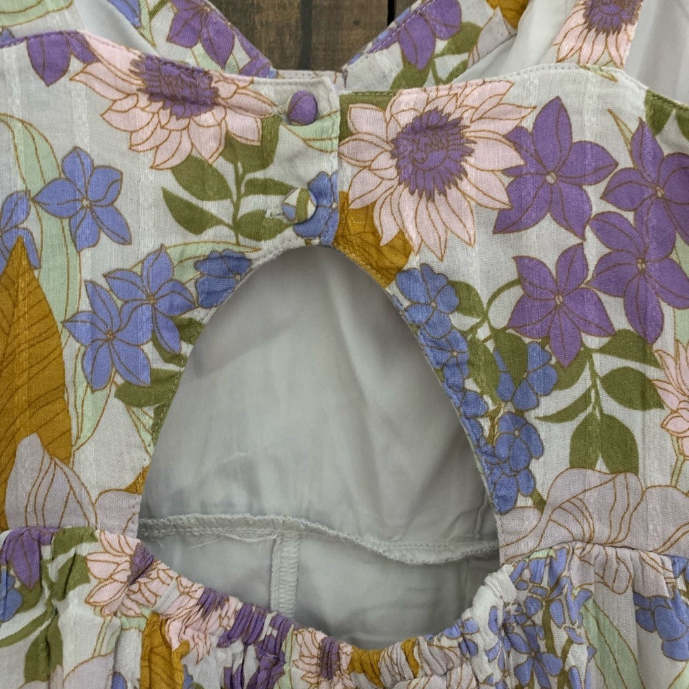 Lilac floral dress with pockets - Picture 7 of 8
